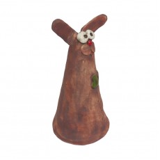 Dekorace ZAJÍC se třemi trojlístky 1ks