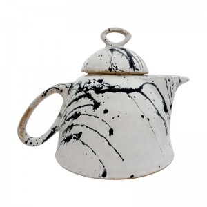 WHITE BLACK GLASURE Konvička s pokličkou 1ks