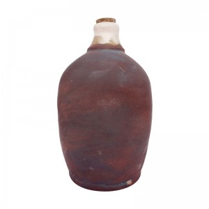 DARK BROWN MATT Láhev hranatá s korkovou zátkou 1ks