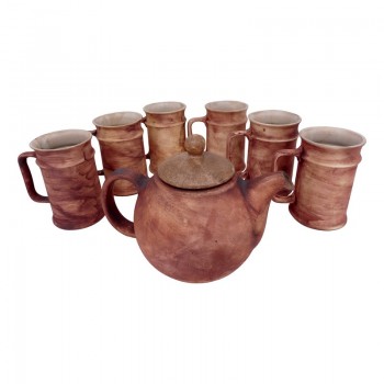 BROWN MATT + VANILLA GLASURE Čajový set konvice 1ks + Hrnek 6ks